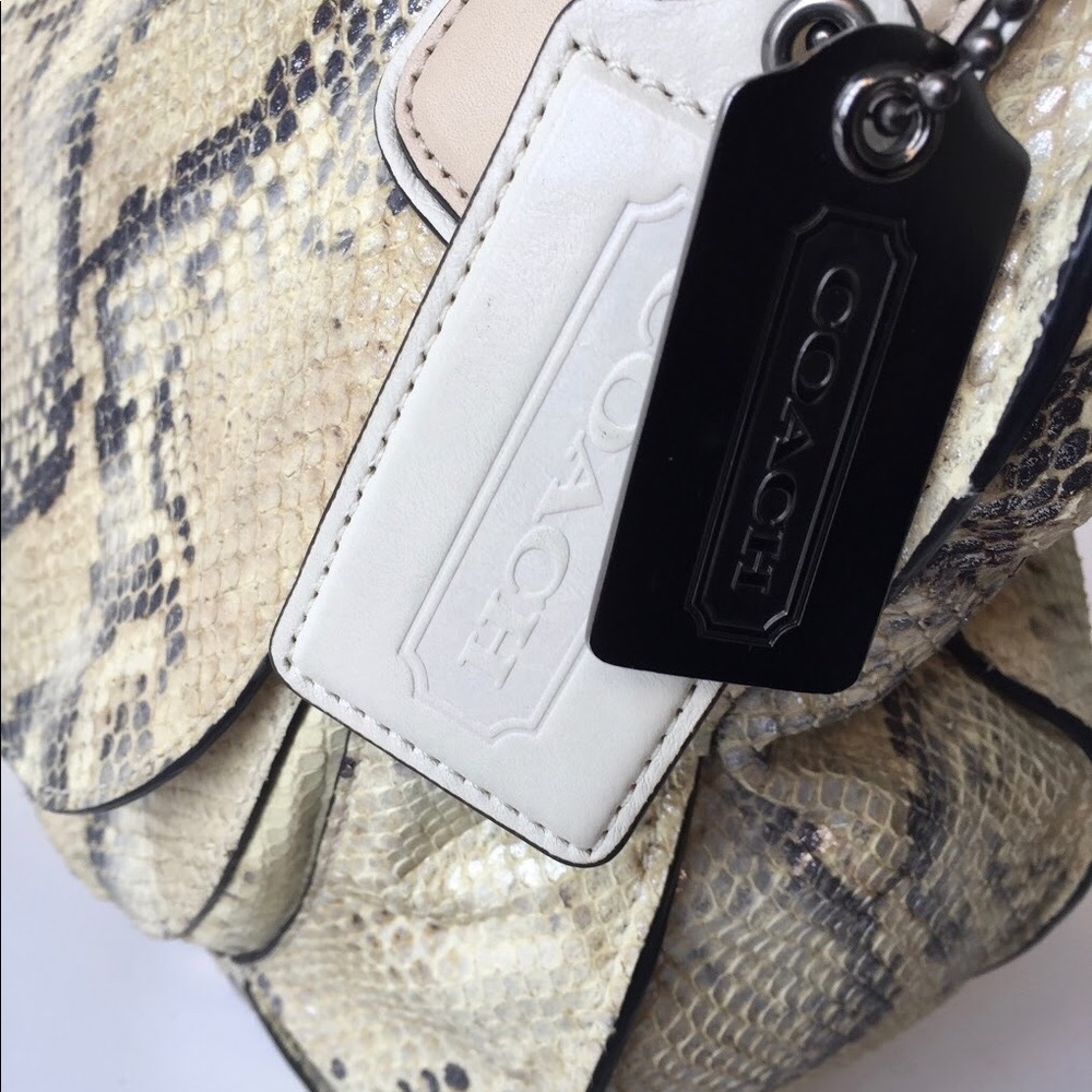 Coach Ltd Edition Kristin Embossed Python Metallic - image 5